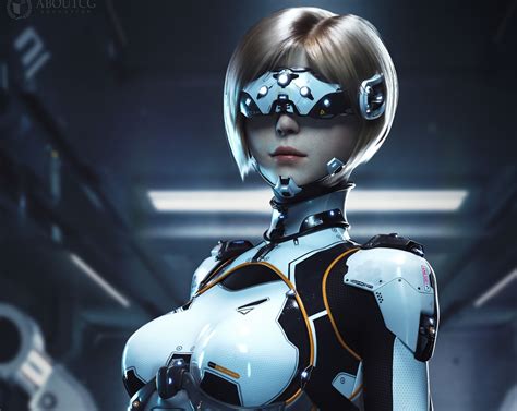 Cyborg Gynoid Women Science Fiction Futuristic Artwork Digital Art Fantasy Art HD Wallpaper