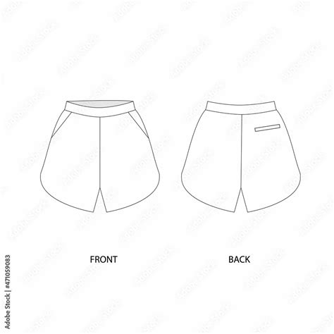 Vector Illustration Of A Short Shorts Short Shorts Template Design