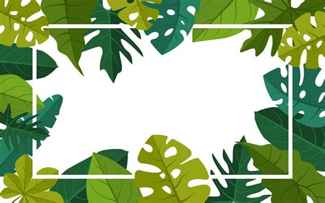 Rectangle Leaf Border Illustration Templatemonster
