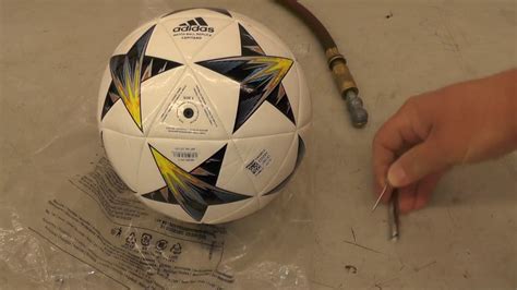 How To Fill A Soccer Ball With Air Youtube