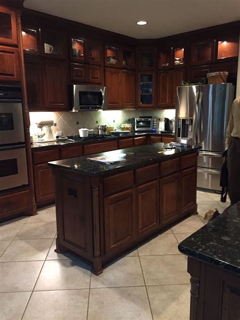 However, it is obvious that cherry is more for more affordable hardwood cabinet option, consider other darker woods, such as maple. Pin by Virginia Quesada on Granite | Cherry cabinets ...