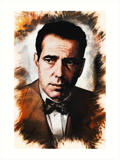 Humphrey Bogart Portrait Art Print By Naumovski Redbubble