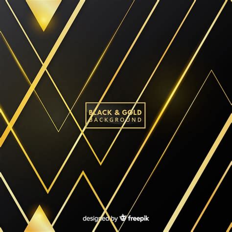 Free Vector Black And Gold Background