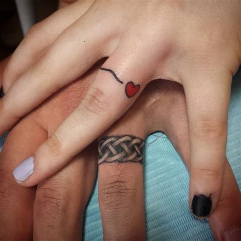 50 Cool Wedding Ring Tattoos To Express Their Undying Love Ecstasycoffee