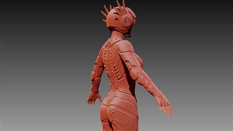 Sci Fi Female Character 3d Model Cgtrader