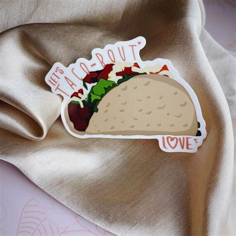 Lets Taco Bout Love Matte Vinyl Sticker Etsy