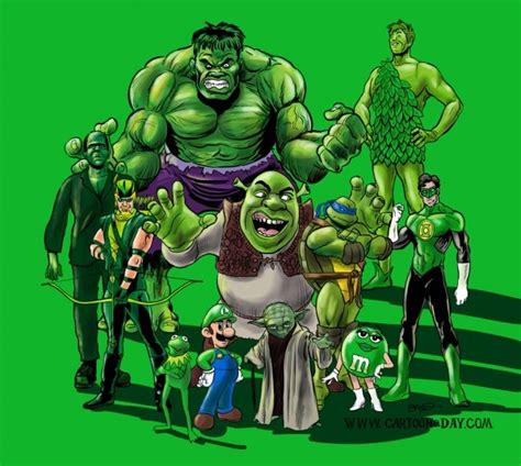 Famous Green Fictional Characters Green Characters Green Cartoon