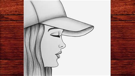 Kolay Şapkalı Kız Çizimi Pratik How To Draw A Girl Wearing A Hat Easy