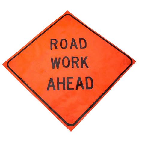 Road Work Ahead Roll Up Traffic Control Sign — Gemplers