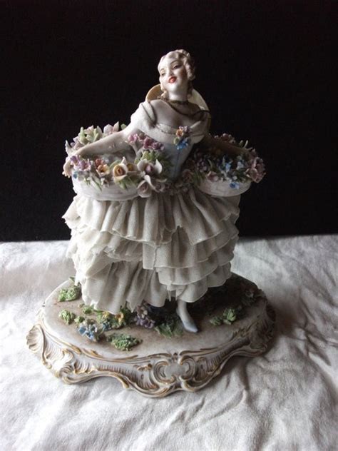 Lady With Flowers Capodimonte Porcelain Artist L Catawiki