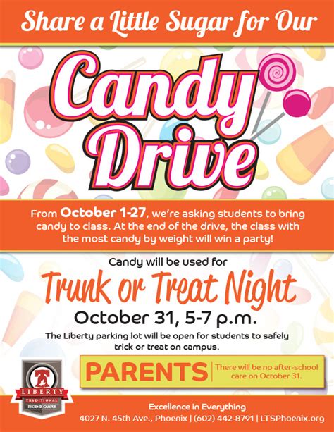 Candy Drive For Trunk Or Treat Night Liberty Traditional School