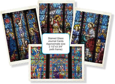 Stained Glass Journal Cards And Junk Journal Pages 1 Etsy