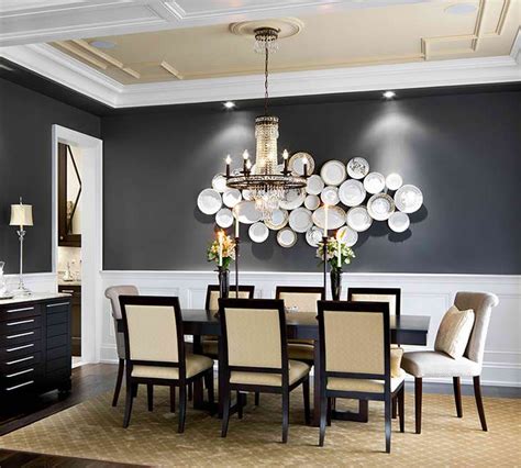 20 Beautiful Dining Rooms With Black Accent Walls Grey Dining Room