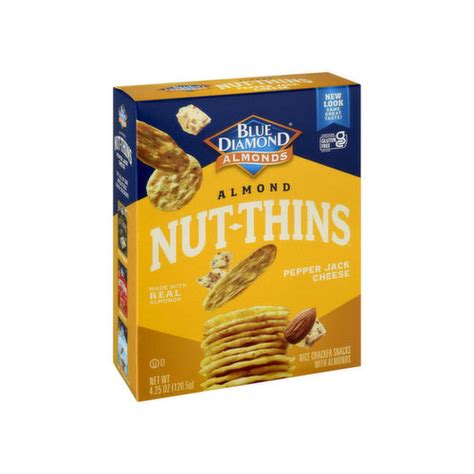 Blue Diamond Nut Thins Rice Crackers Snacks With Almonds Pepper Jack