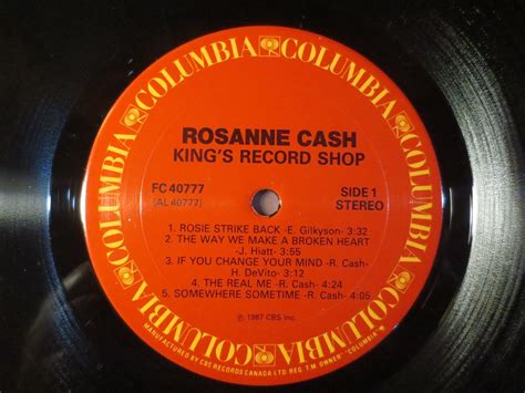 Vintage Records Rosanne Cash Kings Record Shop Country Etsy Uk