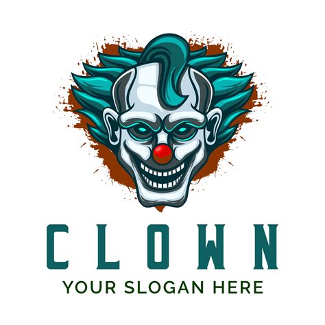 clown logo design vector mascot template 14561615 vector art at vecteezy
