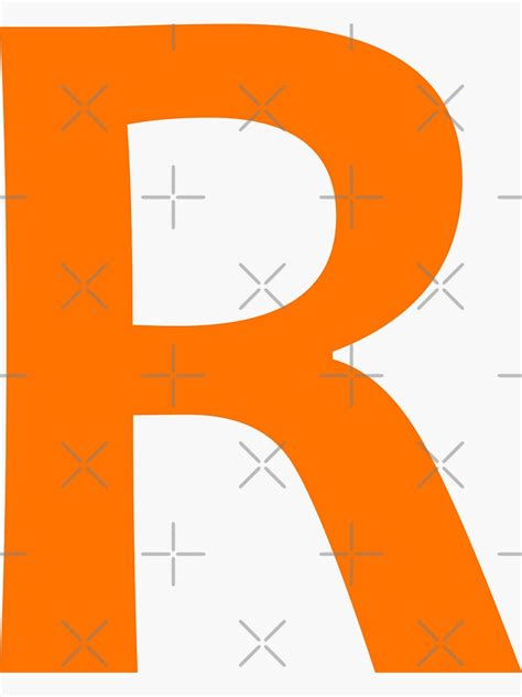 Orange Color Letter R Sticker For Sale By Wecreations Redbubble