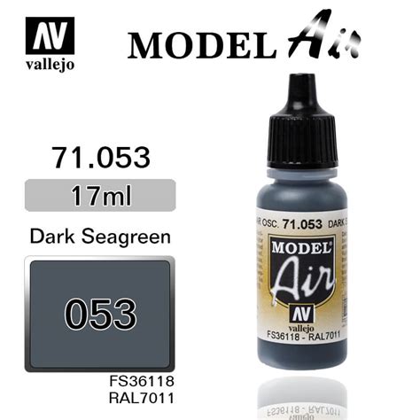 To refine your search, please use the search products field. VALLEJO MODEL AIR 71.053 DARK SEA GREEN - RC master