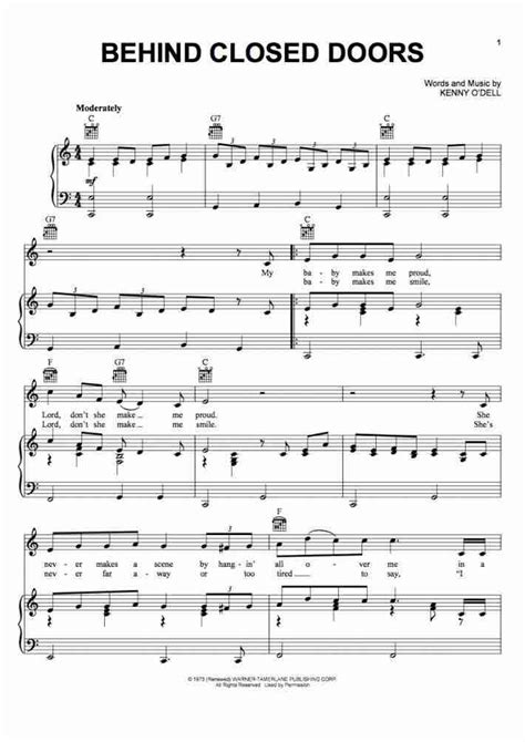 Piano to notes creates the sheet music for you. Behind Closed Doors Piano Sheet Music | OnlinePianist