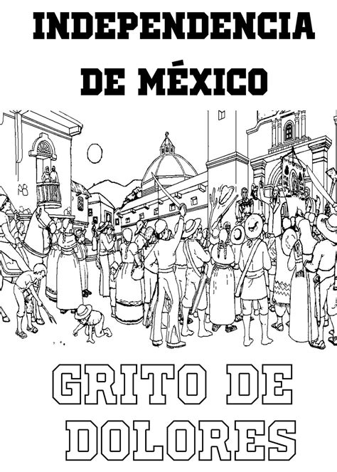 Pinto Dibujos Independencia De Mexico Para Colorear De Septiembre Grito De Dolores