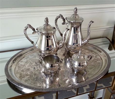 Newport Gorham Silver Plate Tea Set Silver Coffee And Tea Etsy