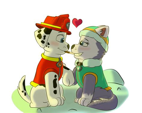 Valentines Day Marshall And Everest By Ao 2 Nick On Deviantart Paw