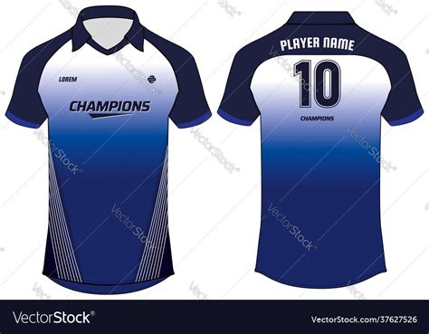 Sports Polo Collar T Shirt Jersey Design Template Vector Image