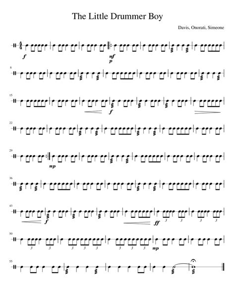 Sheet music sales from europe. The Little Drummer Boy Sheet music for Snare Drum (Solo) | Musescore.com