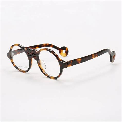 Top Quality Vintage Round 47mm Acetate Eyeglass Frames Full Rim Men Women Optical Rx Able In Men