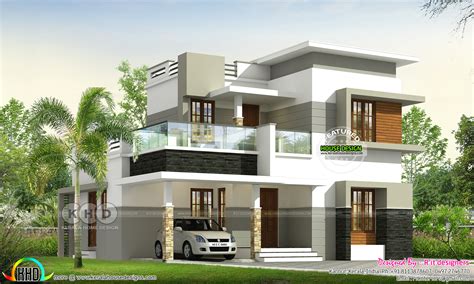 1549 Square Feet 4 Bedroom Contemporary House Plan Kerala Home Design
