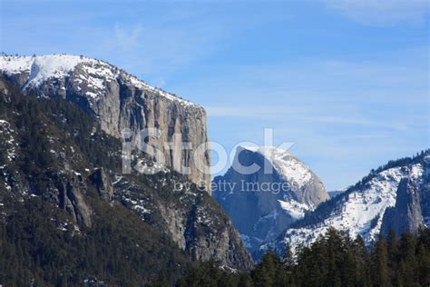 Half Dome And El Capitan Yosemite California Stock Photo Royalty