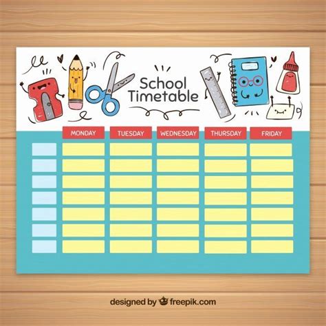 Cute Class Schedule Maker New Modelo De Horário Escolar Elementos