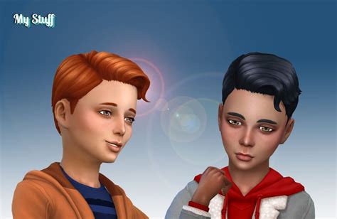 Mystufforigin Glamour Wavy Hair Retextured Sims 4 Hairs Kids