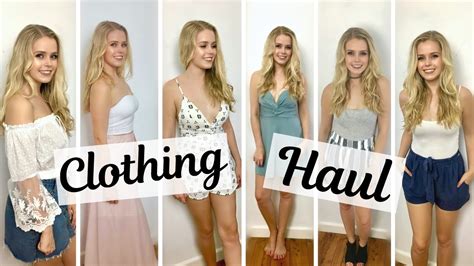try on clothing haul youtube