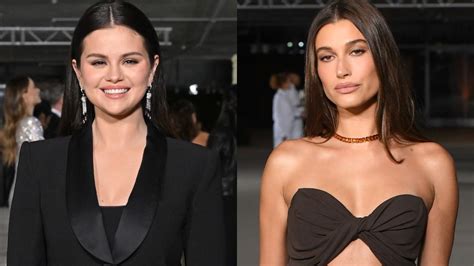 selena gomez and hailey bieber prove there s no drama by posing together in new photos teen vogue