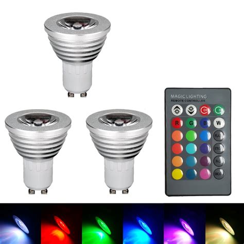 Gu10 Rgb Color Changing Led Light Bulb Lamp With Remote Control 5watt