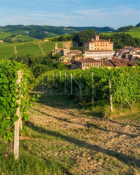 The Beautiful Village Of Barolo And Its Vineyards In The Langhe Region