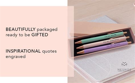 Amazon Com Mesmos Pastel Pens Mindfulness Gifts Inspirational Fancy