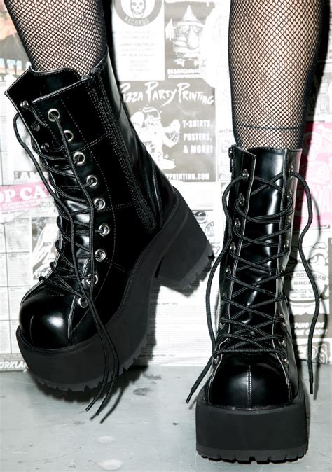 View all 1 2 next >> if you are looking for a great pair of demonia shoes or boots look no further than the number one retailer of demonia brand footwear. Demonia Under Pressure Platform Boots | Dolls Kill