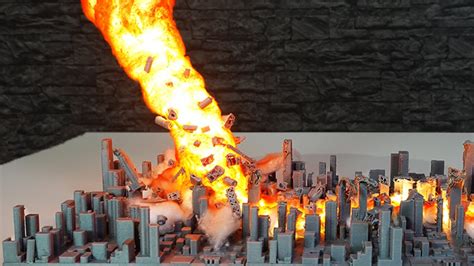 How To Make Fire Tornado Diorama Youtube