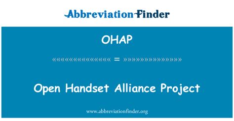 Ohap Definición Proyecto Alianza Auricular Abierto Open Handset