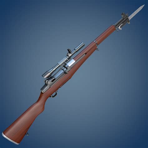 25 image (s) ww2 winchester m1 garand #2522452. M1 Garand rifle with scope and bayonet 3D model | CGTrader