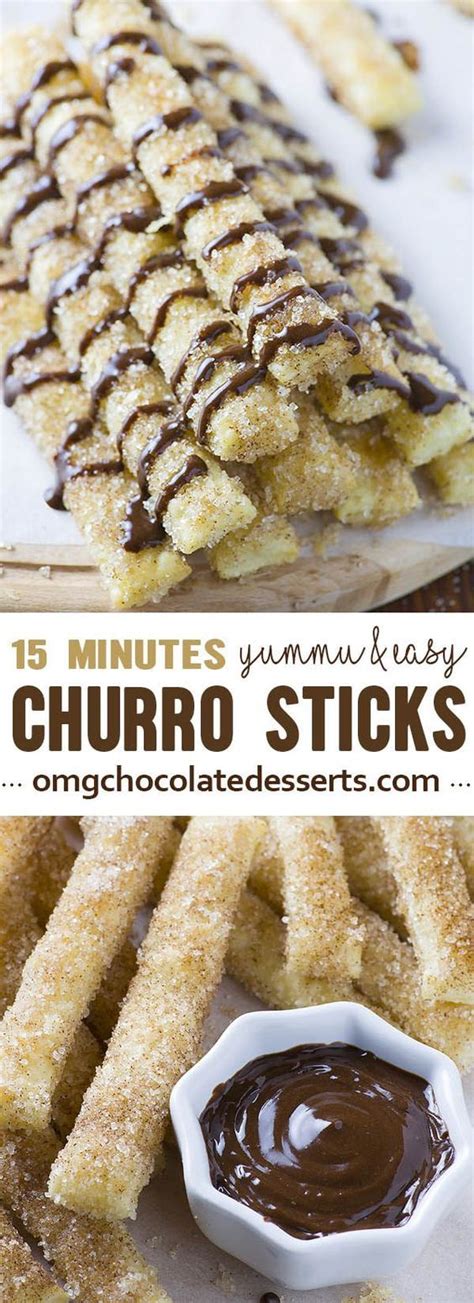 15 Minute Churro Sticks Recipe Sweet Snacks Baking Recipes Yummy