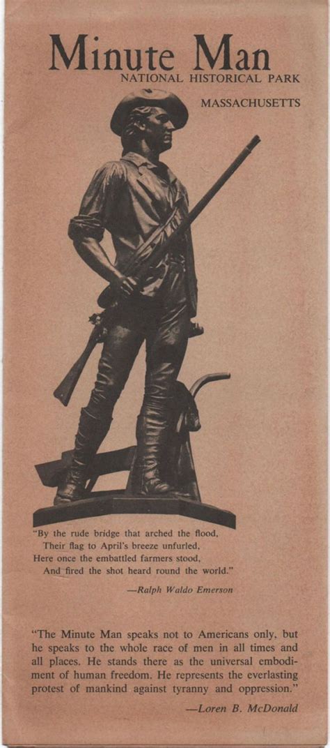 Vintage Minuteman National Historical Park Brochure C1959 Etsy