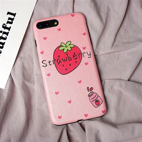 Pink Strawberry Phone Case For Iphone 66s6plus77plus88pxxsxr