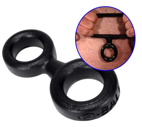 8 Ball Cockring With Attached Ball Ring Oxballs Black For Sale Online