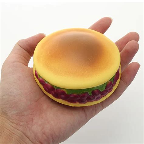 10cm Funny Squeeze Hamburger For Squishy Jumbo Japanese Burger Bread