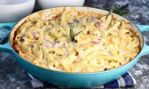 Recette Pennes au jambon cuit au four avec