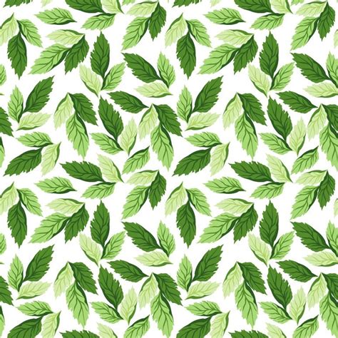Floral Leaves Seamless Pattern Leaf Textured Background