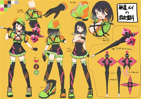 Memento Vivi Asahoshi Mei Busou Kanojo Black Legwear Concept Art